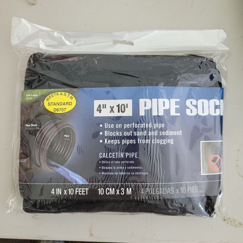 NDS 4 in. x 10 ft. Black water Drain Line Pipe Sock NEW